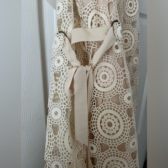 NWT Free People Ivory Lace Crochet Dress size 4 - Picture 3 of 7